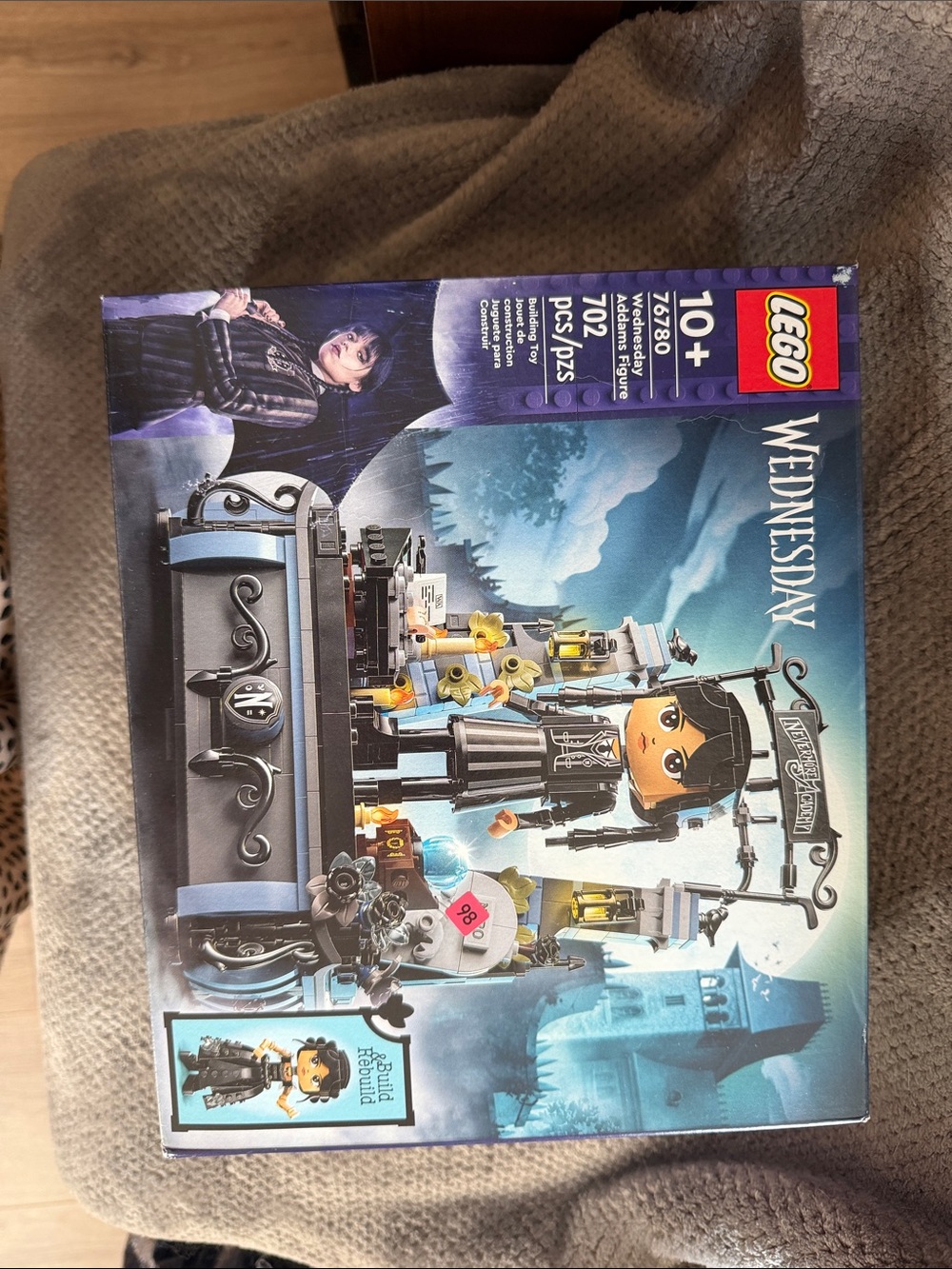 Lego Wednesday Buildable Figure in Black and Gray with Light Blue Accents